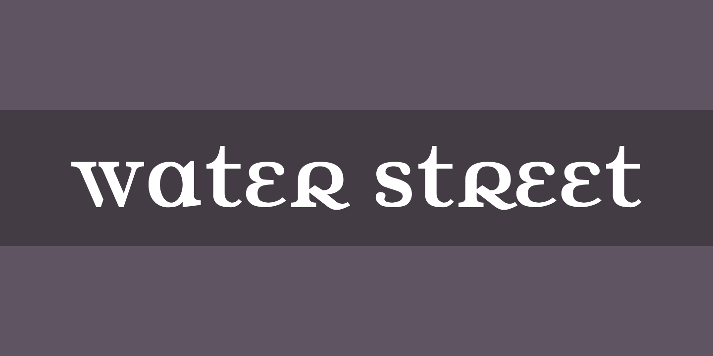 Пример шрифта Water Street #1