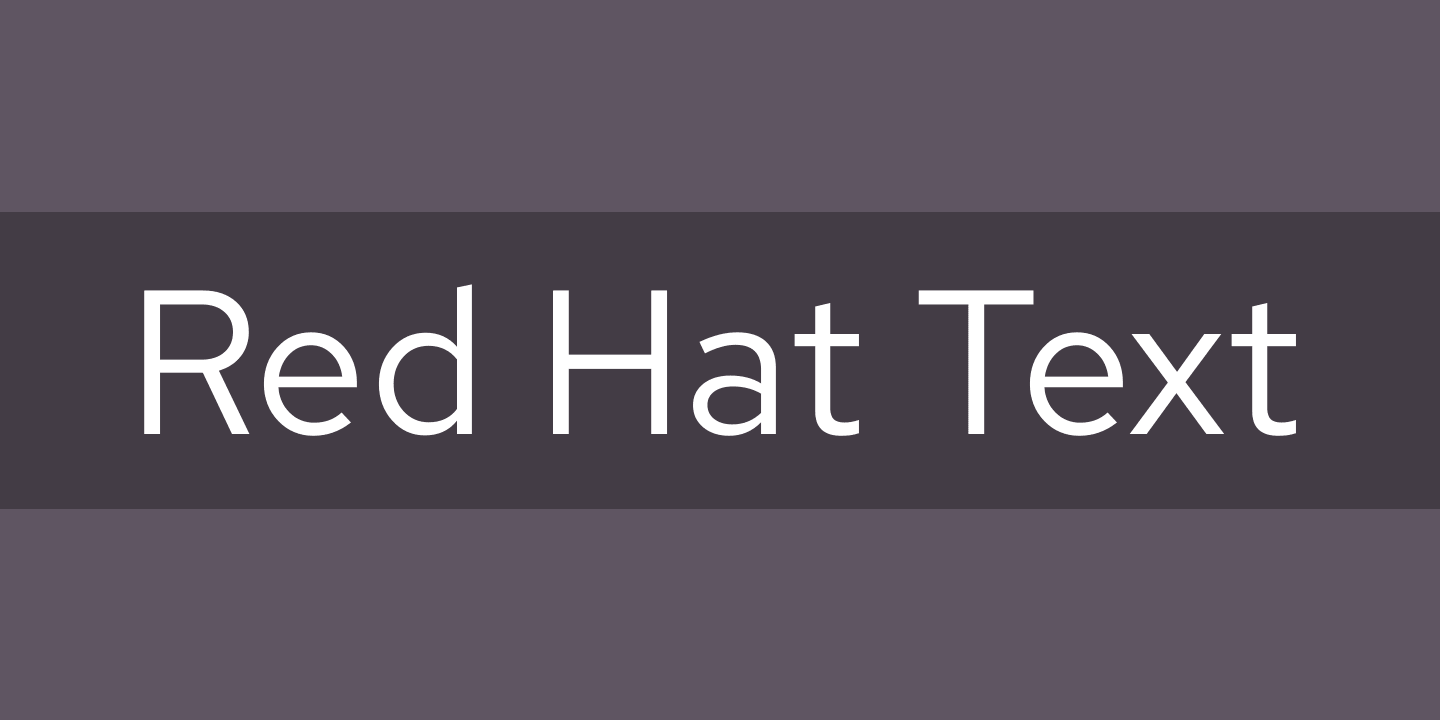 Пример шрифта Red Hat #1