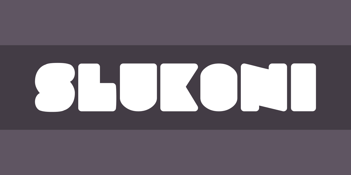 Пример шрифта Slukoni #1