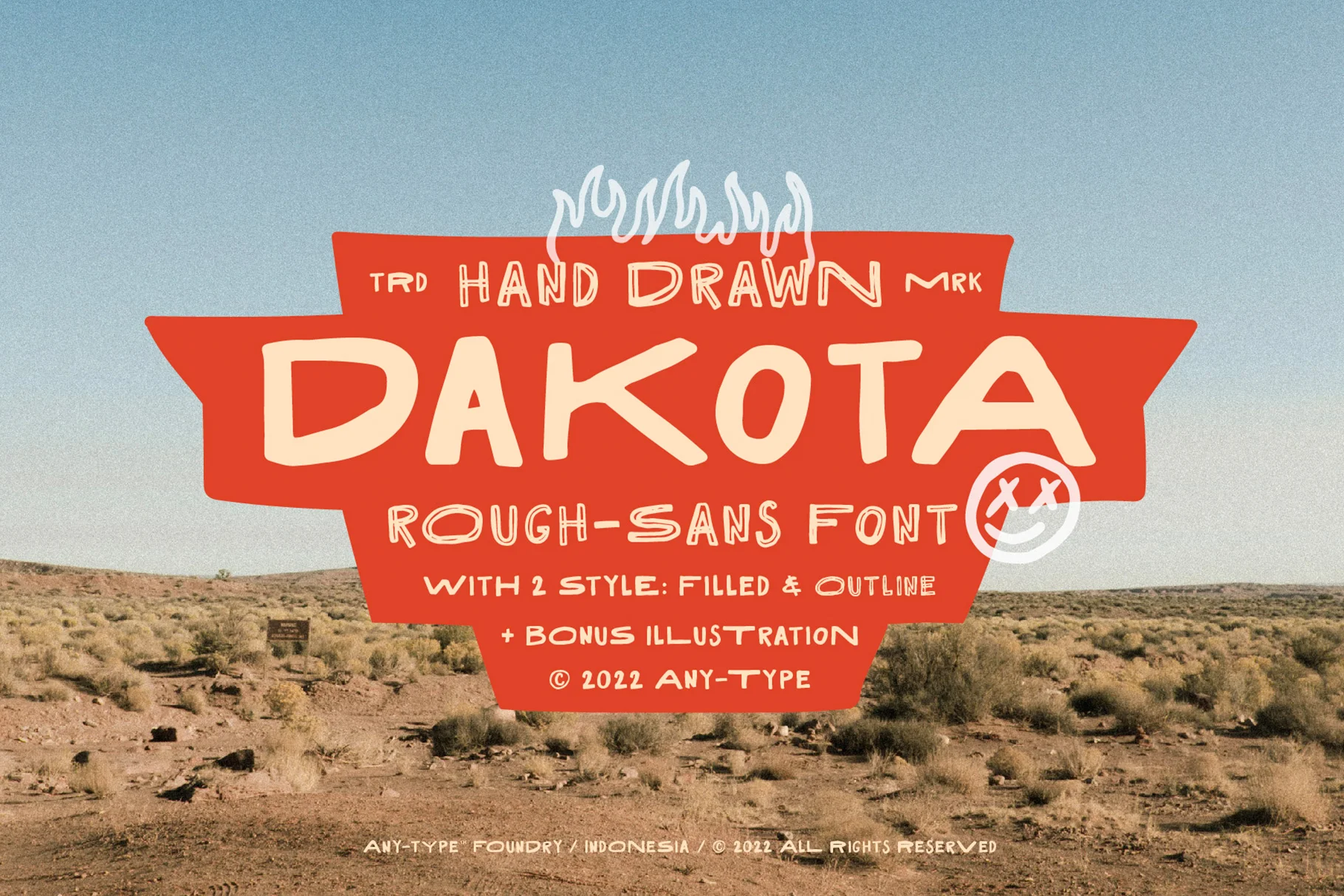 Пример шрифта Dakota Rough #1