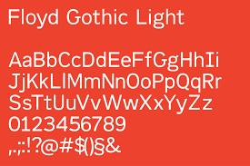 Пример шрифта Floyd Gothic #1