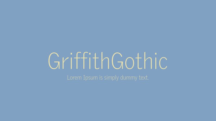 Пример шрифта Griffith Gothic #1