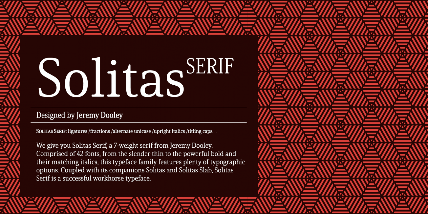 Пример шрифта Solitas Serif #1