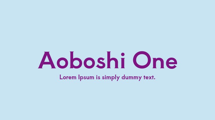 Пример шрифта Aoboshi One #1