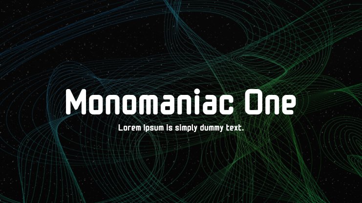 Пример шрифта Monomaniac One #1