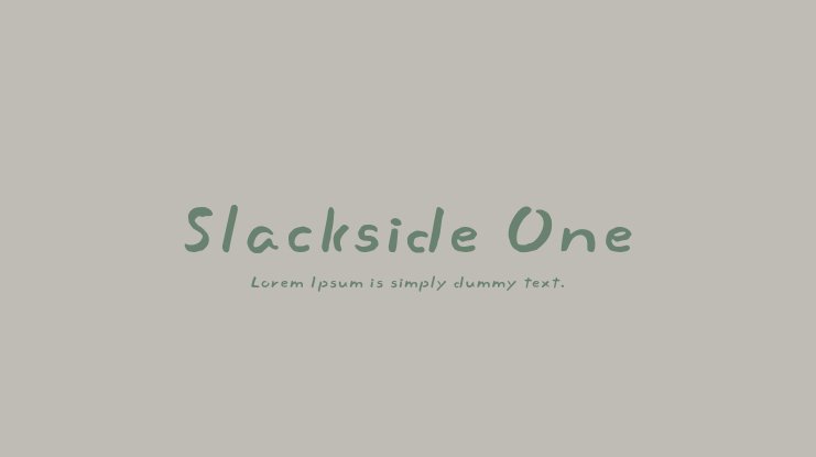 Пример шрифта Slackside One #1