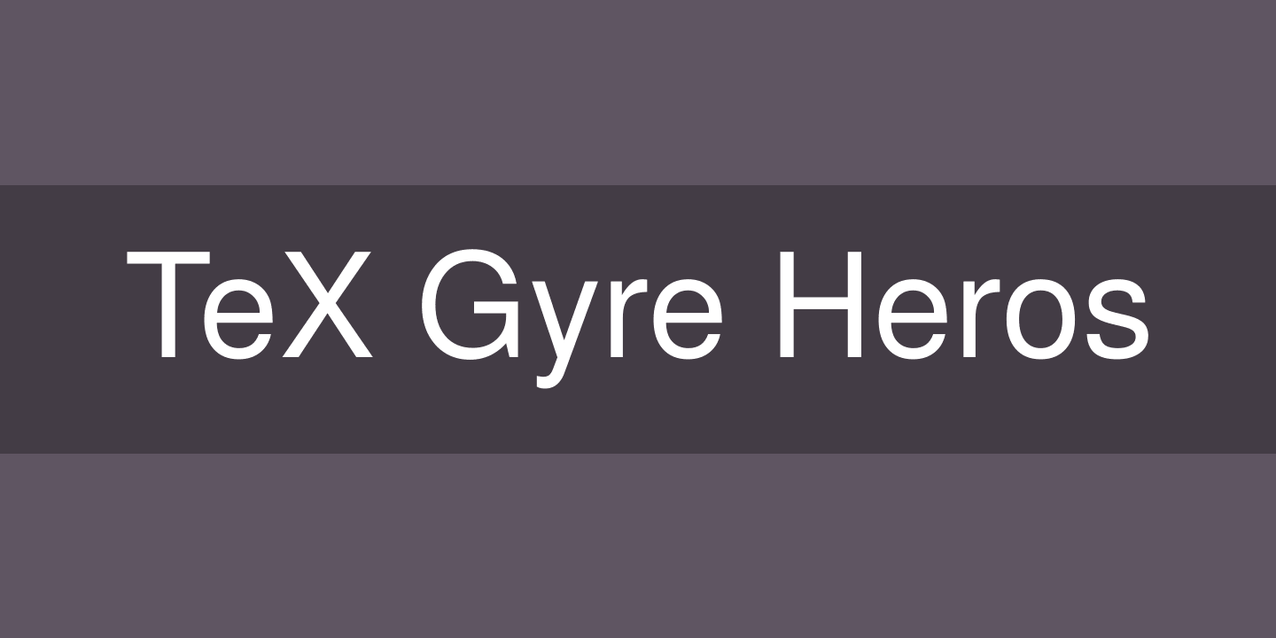 Пример шрифта TeX Gyre Heros #1