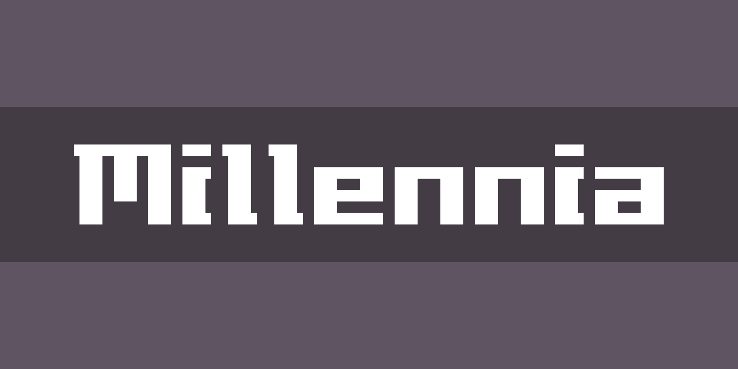 Пример шрифта Millennia #1
