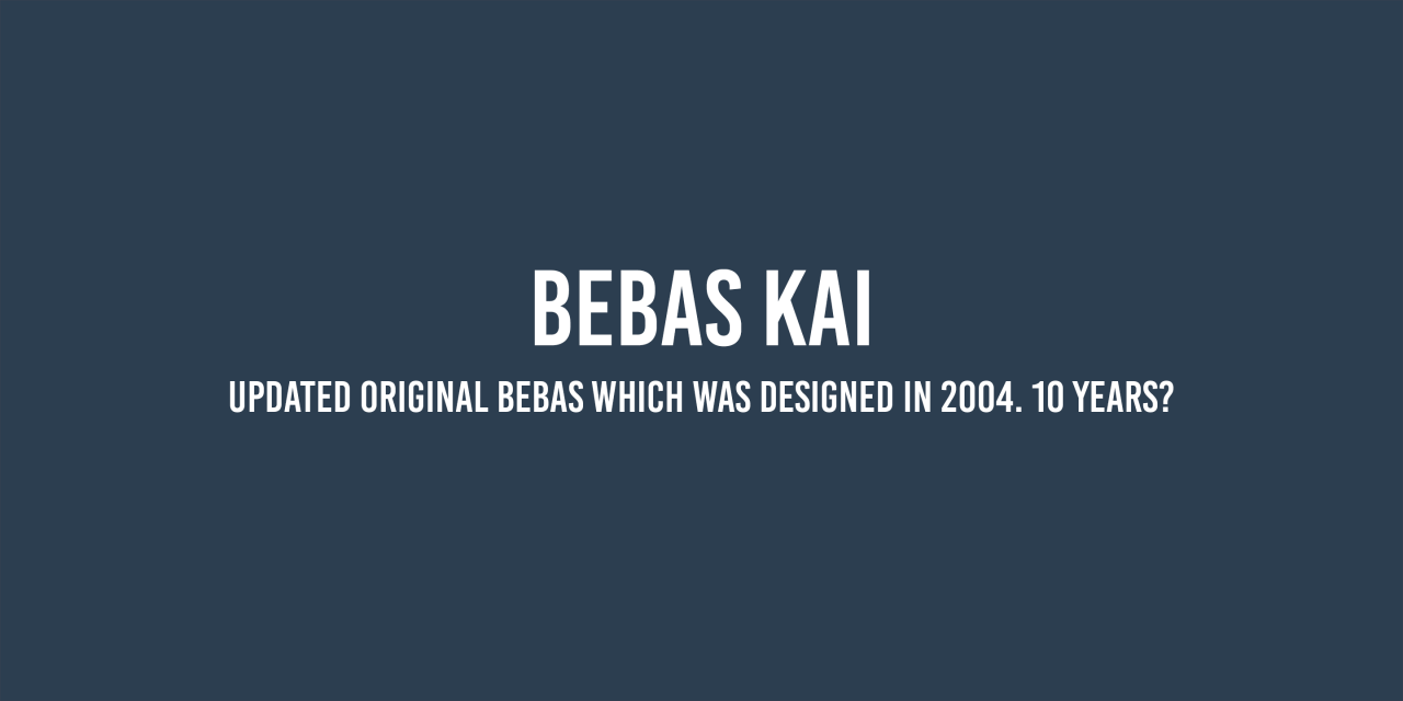 Пример шрифта Bebas Kai #1