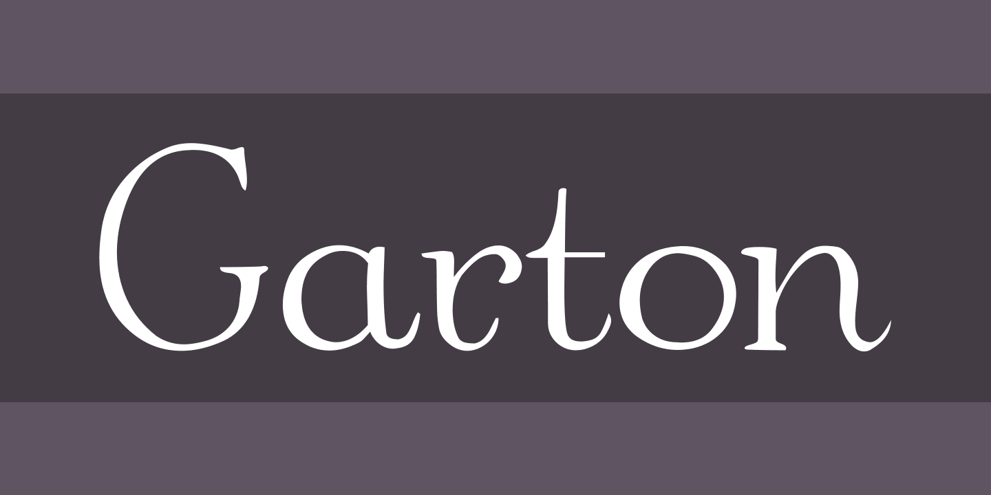 Пример шрифта Garton #1