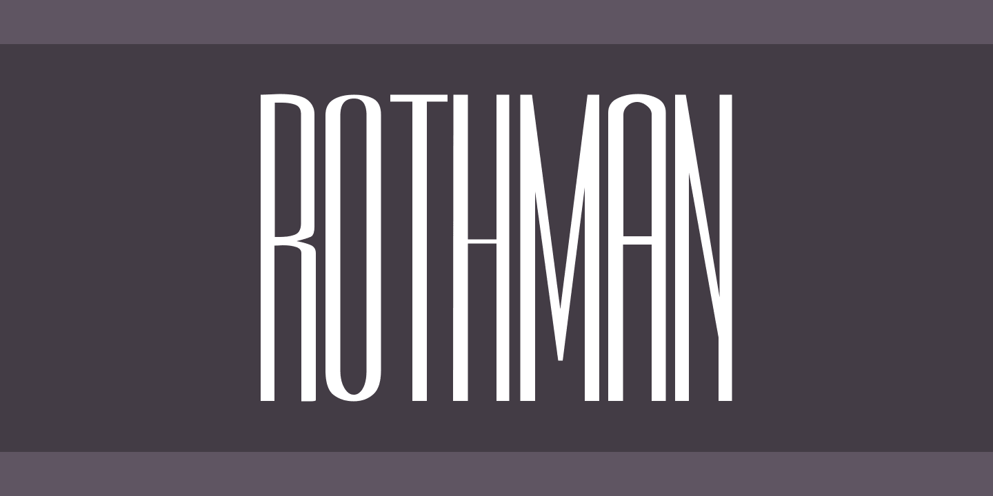 Пример шрифта Rothman #1