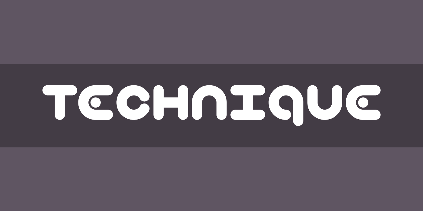 Пример шрифта Technique #1