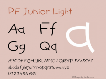 Пример шрифта PF Junior #1