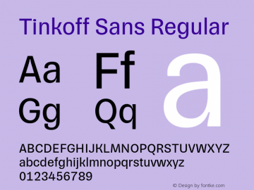 Пример шрифта Tinkoff Sans #1