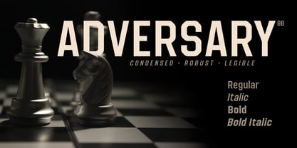 Пример шрифта Adversal #1