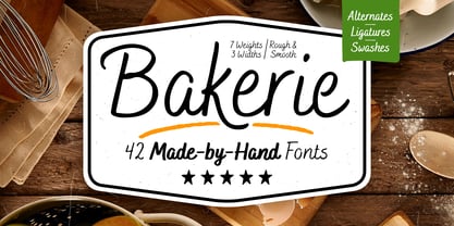 Пример шрифта Bakerie Rough #1