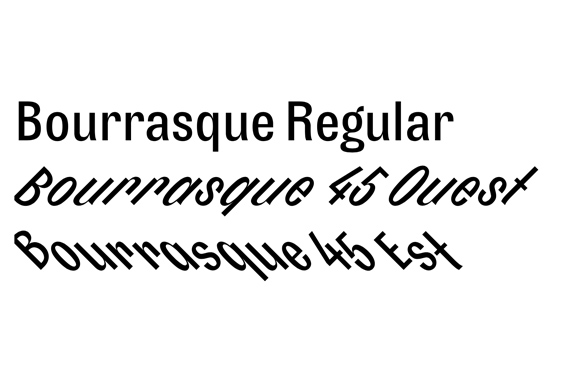 Пример шрифта Bourrasque #1