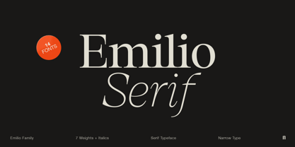 Пример шрифта Emilio #1