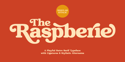 Пример шрифта Raspberie #1