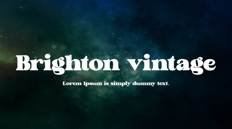 Пример шрифта Brighton vintage #1