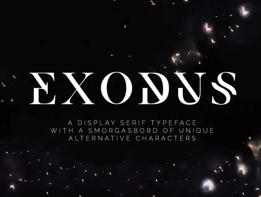 Пример шрифта Exodus #1