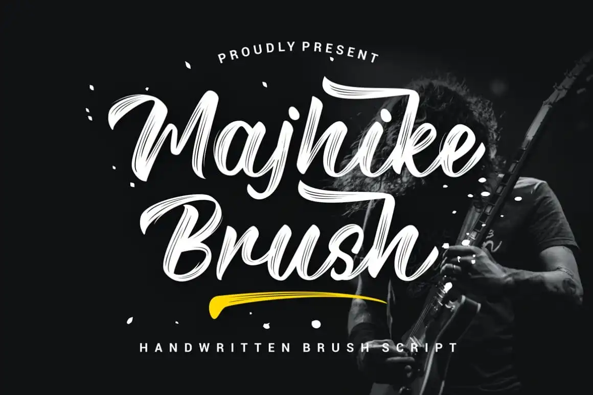 Пример шрифта Majhike Brush #1