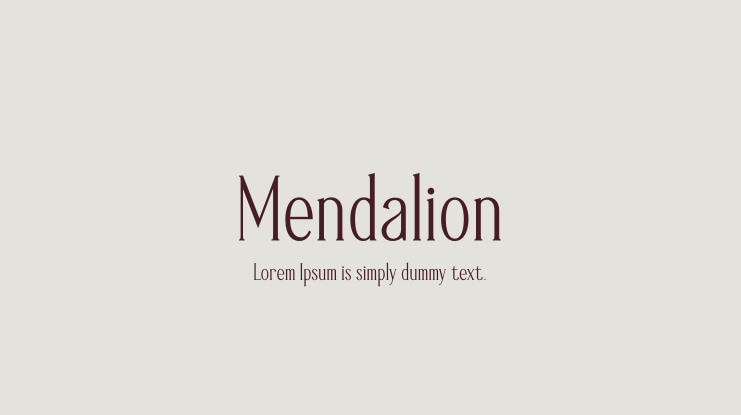 Пример шрифта Mendalion #1