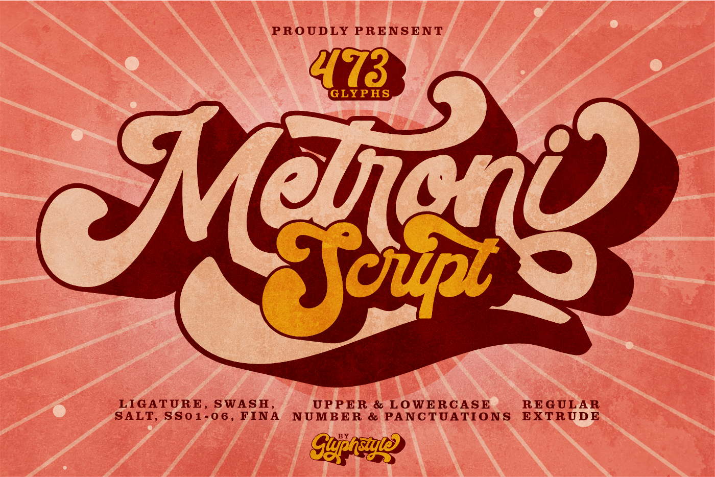 Пример шрифта Metroni #1