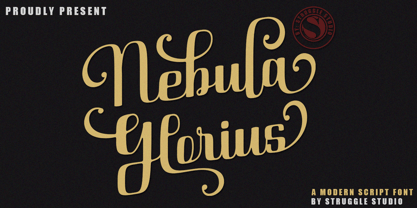 Пример шрифта Nebula Glorius #1