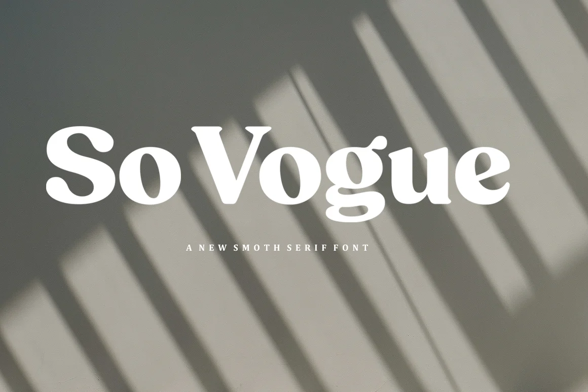 Пример шрифта So Vogue #1