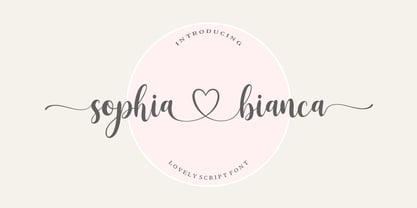 Пример шрифта Sophia Bianca #1