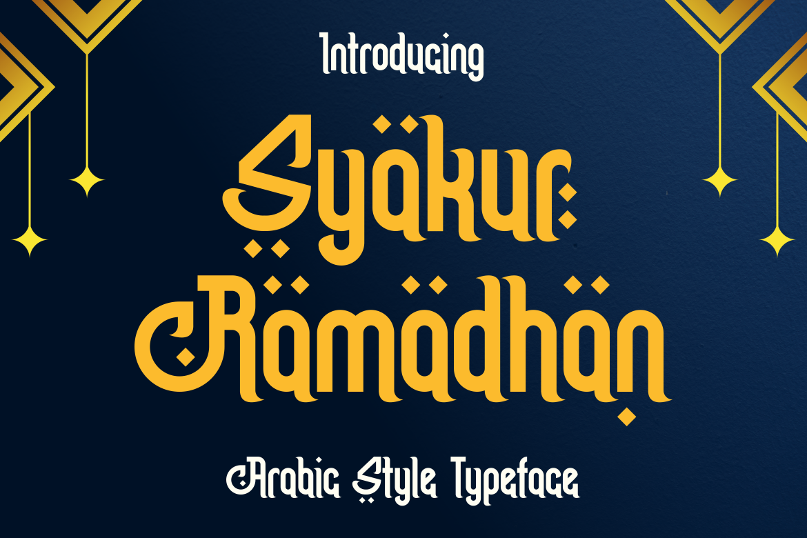 Пример шрифта Syakur Ramadhan #1