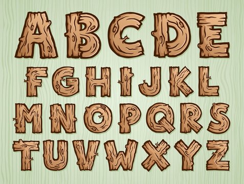 Пример шрифта Wooden #1
