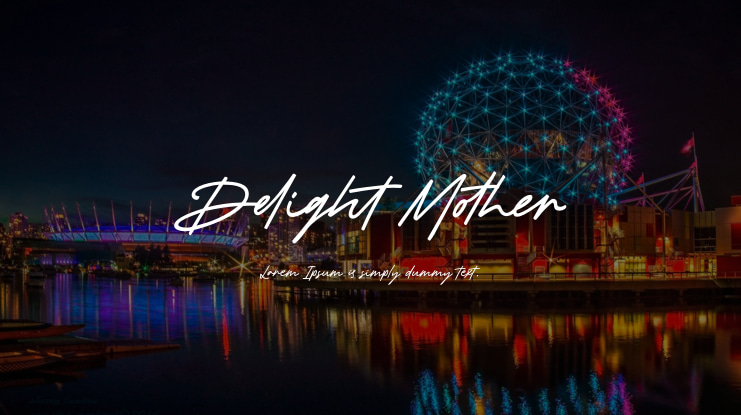 Пример шрифта Delight Mother #1