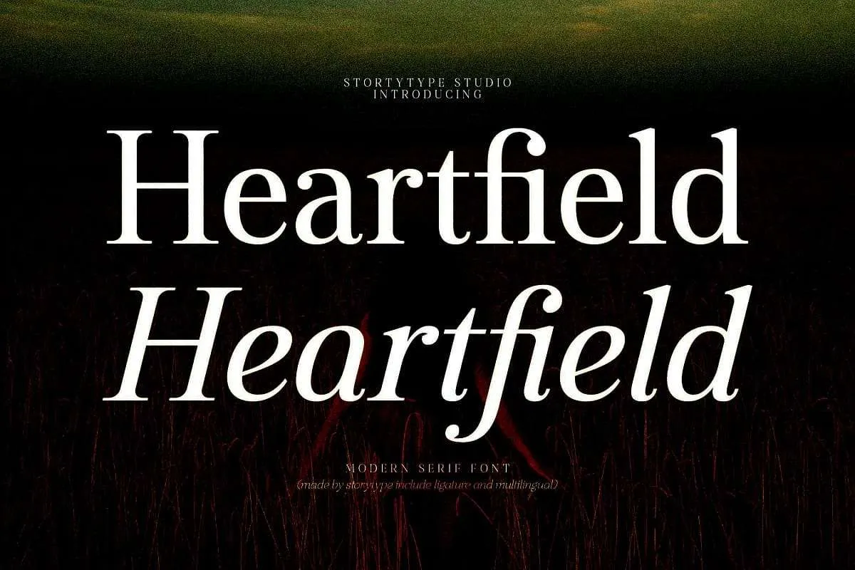 Пример шрифта Heartfield #1