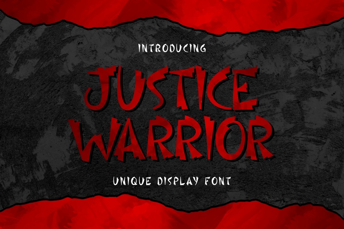 Пример шрифта Justice Warrior #1