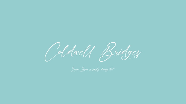 Пример шрифта Coldwell Bridges #1