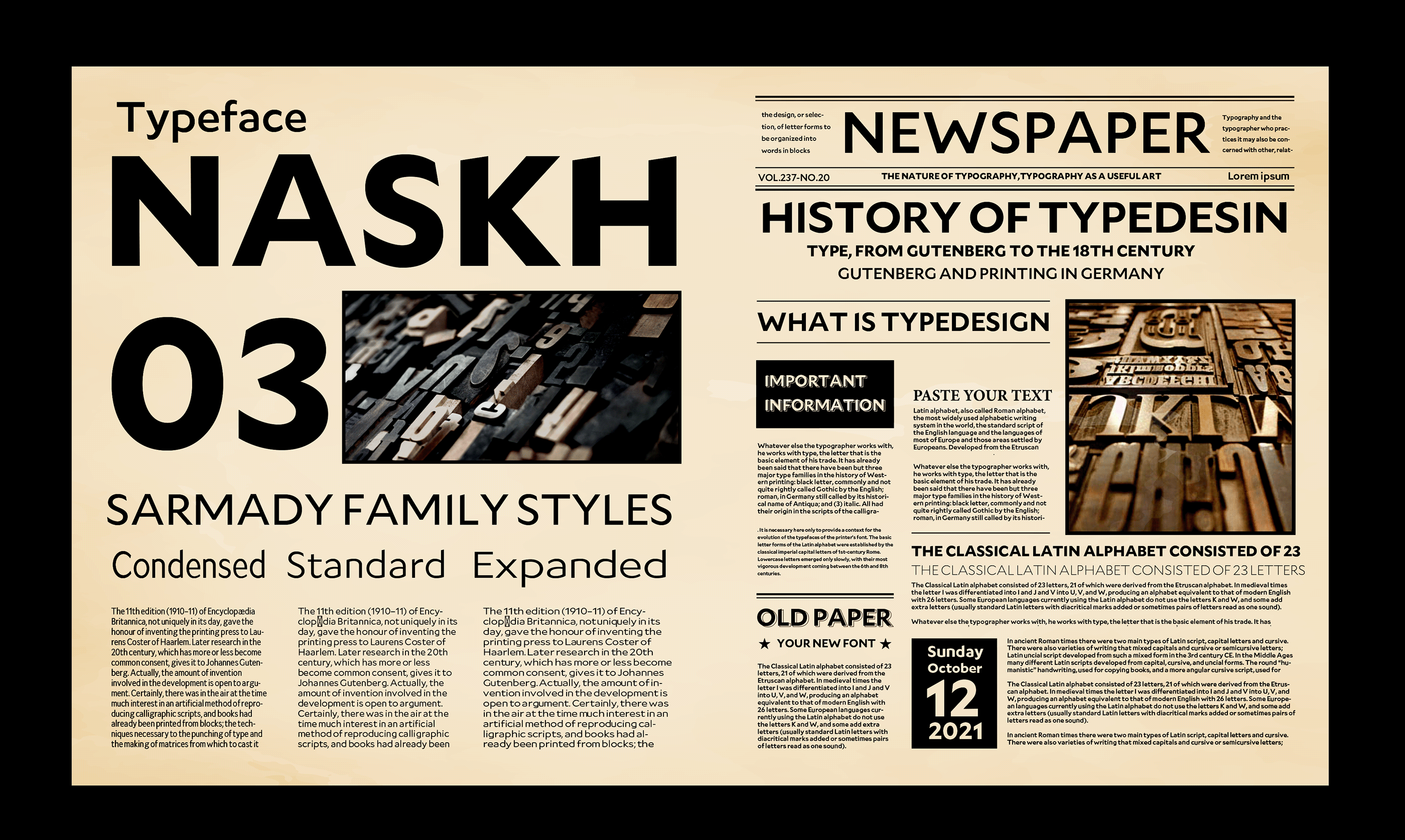 Пример шрифта Sarmady #1