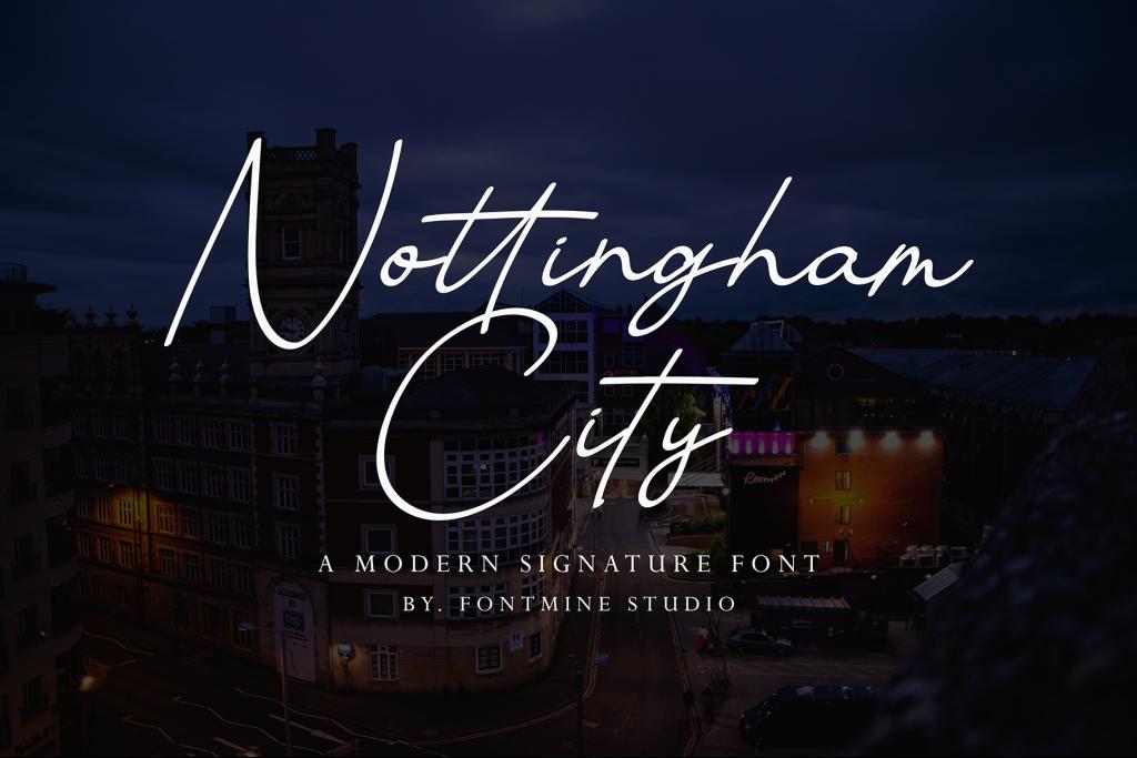 Пример шрифта Nottingham City #1