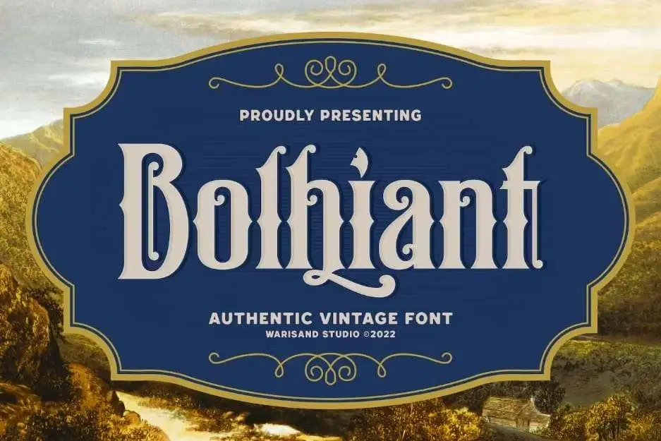 Пример шрифта Bolhiant #1