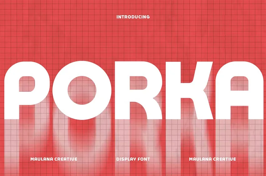 Пример шрифта Porka #1
