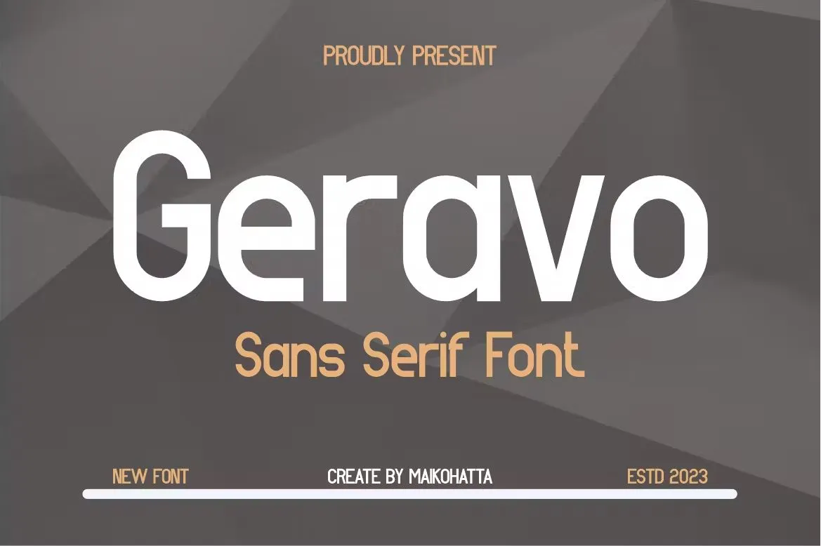 Пример шрифта Geravo #1
