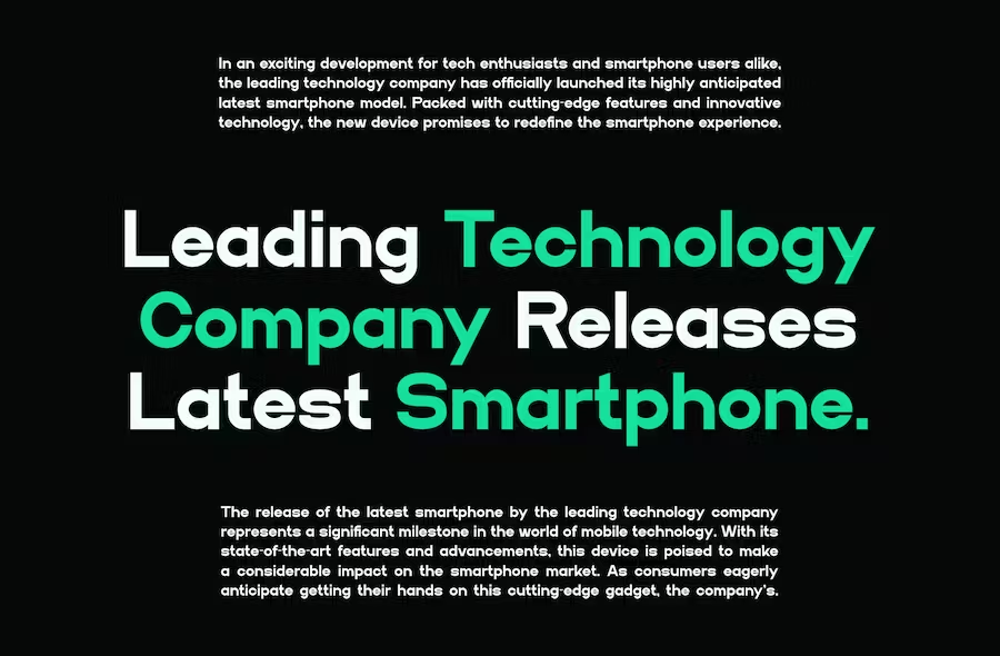 Пример шрифта KINOVA #5