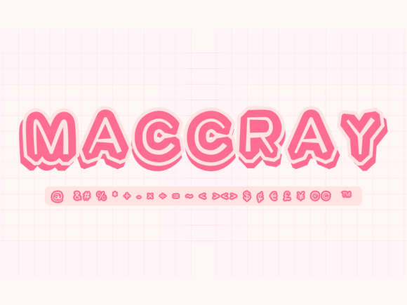 Пример шрифта Maccray #1