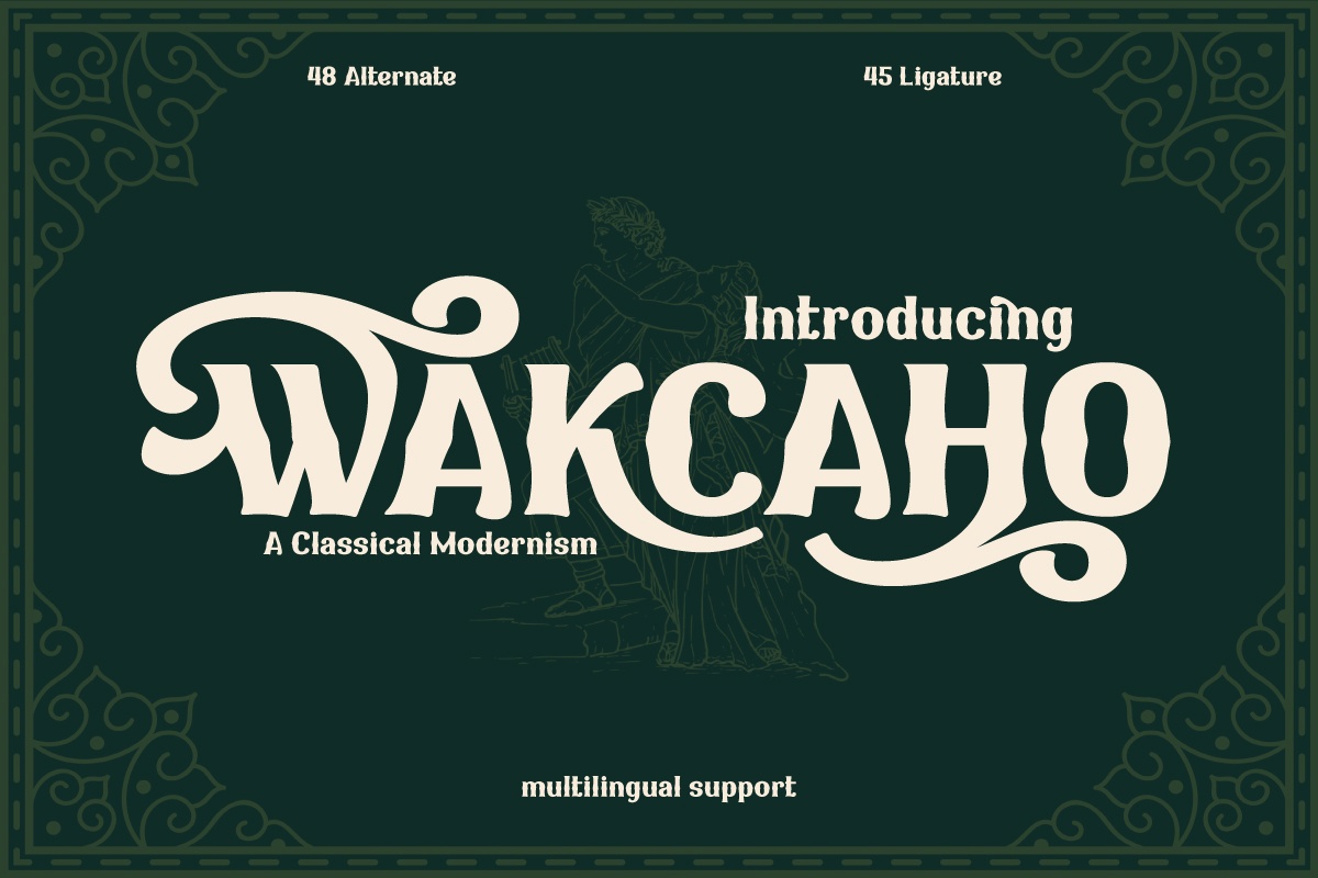 Пример шрифта Wakcaho #1