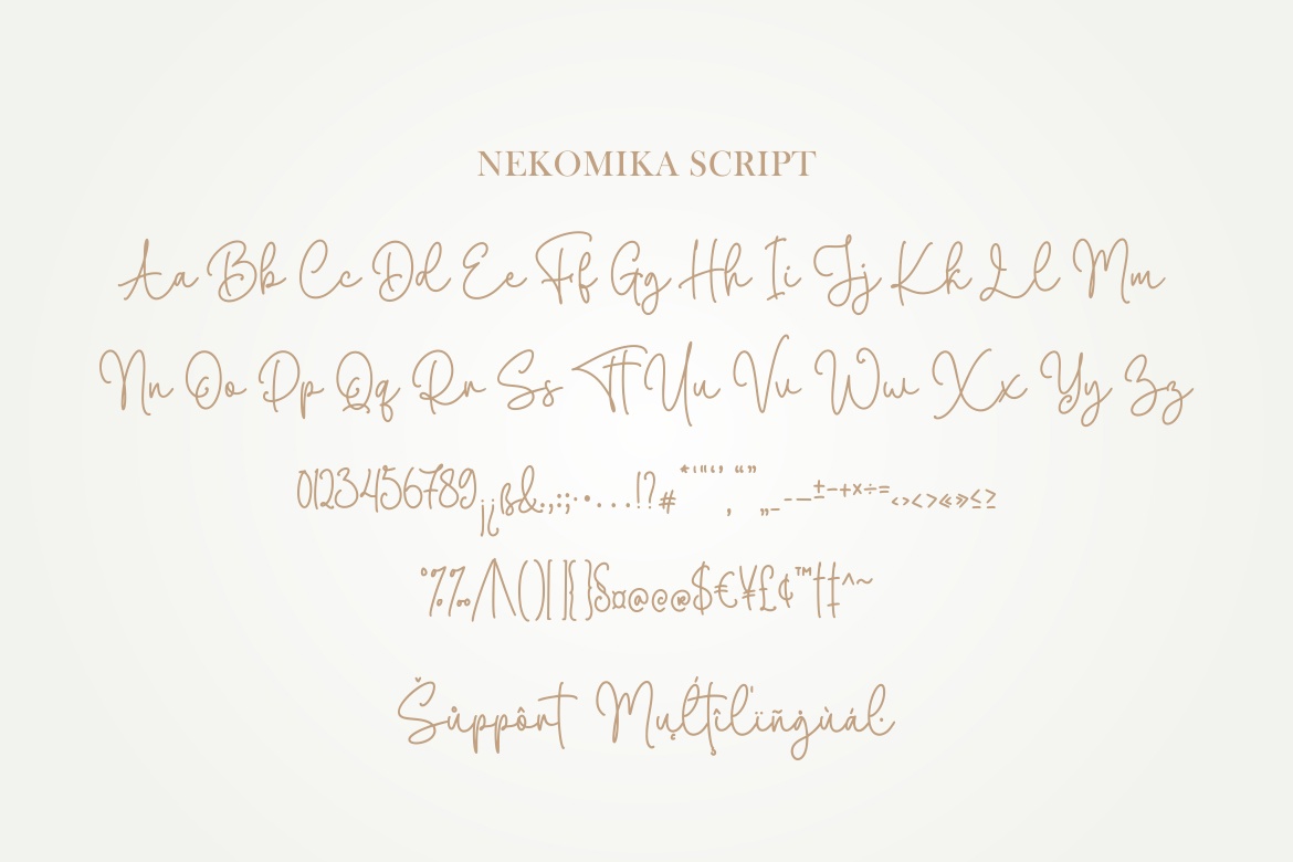 Пример шрифта Nekomika #2