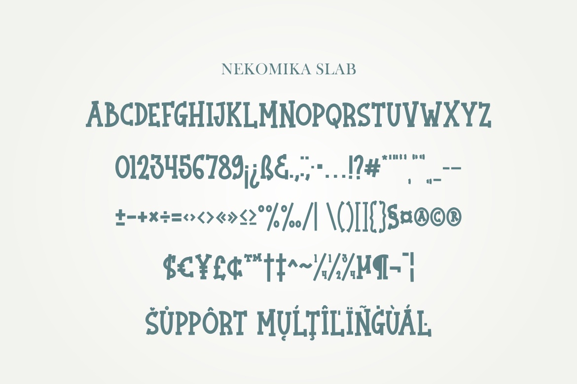Пример шрифта Nekomika #3