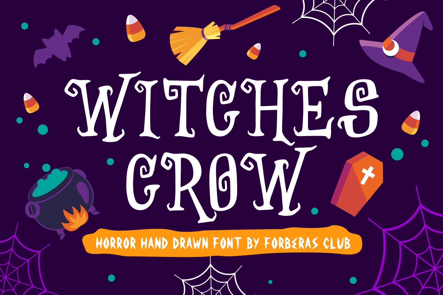 Пример шрифта Witches Crow #1