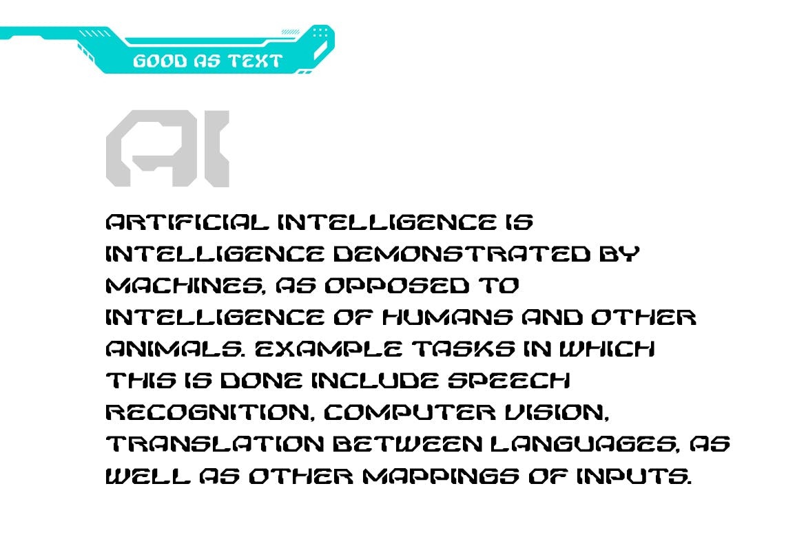 Пример шрифта AiTech Sharp Extended #2