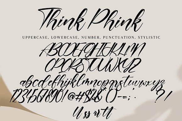 Пример шрифта Think Phink #4